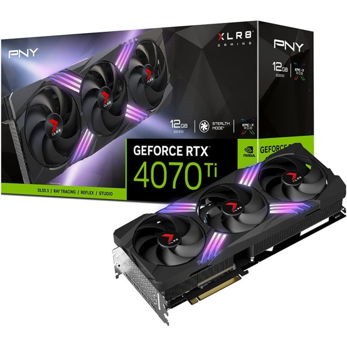 Відеокарта PNY GeForce RTX 4070 Ti 12 GB XLR8 Gaming Verto Triple Fan (VCG4070T12TFXXPB1)