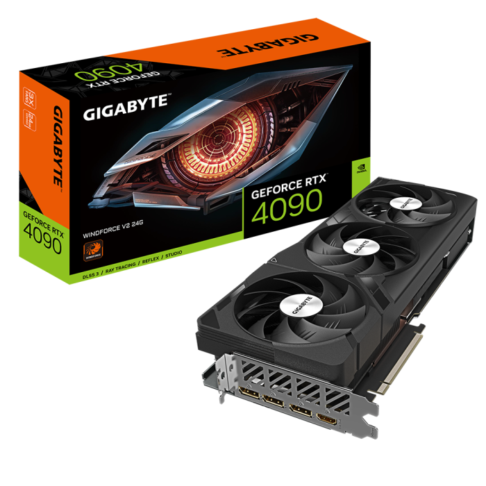 Відеокарта GIGABYTE GeForce RTX 4090 WINDFORCE V2 24G (GV-N4090WF3V2-24GD)
