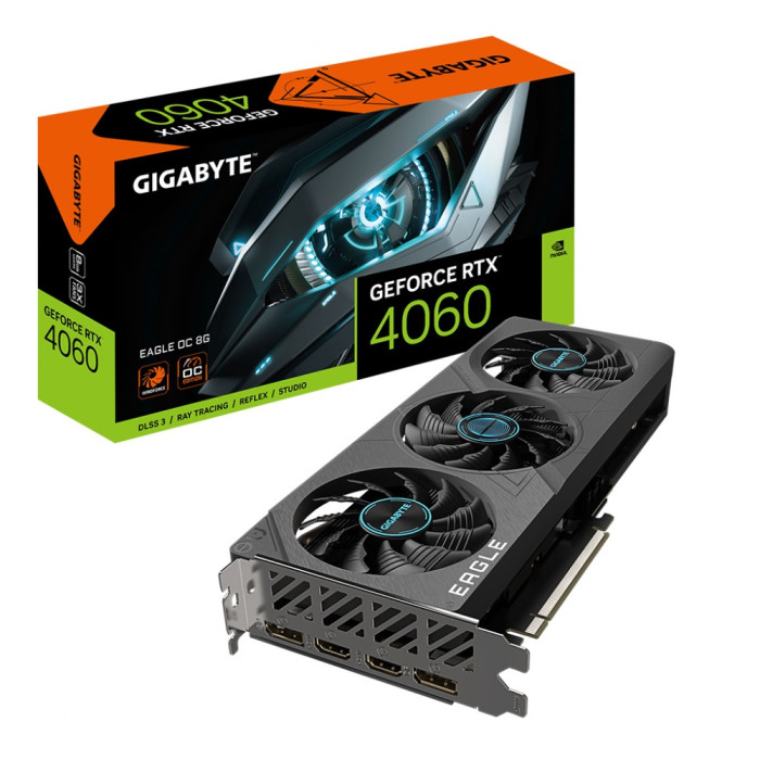 Відеокарта GIGABYTE GeForce RTX 4060 EAGLE OC 8G (GV-N4060EAGLE OC-8GD)