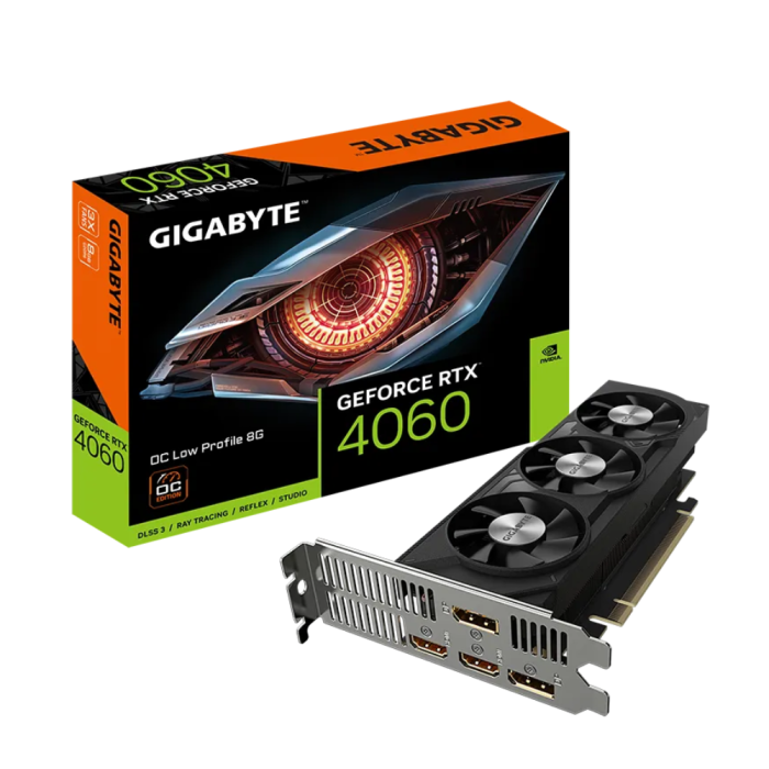 Відеокарта GIGABYTE GeForce RTX 4060 OC Low Profile 8G (GV-N4060OC-8GL)