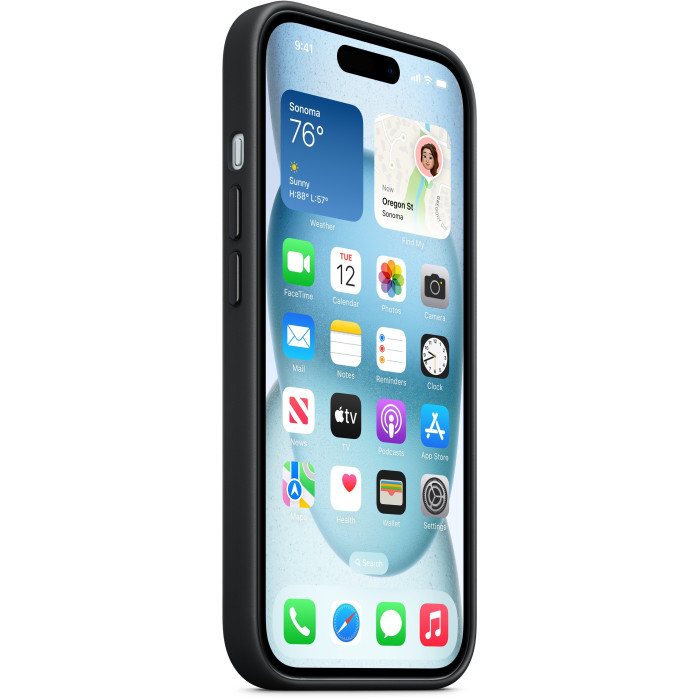 Чохол для смартфона Apple iPhone 15 FineWoven Case with MagSafe - Black (MT393)