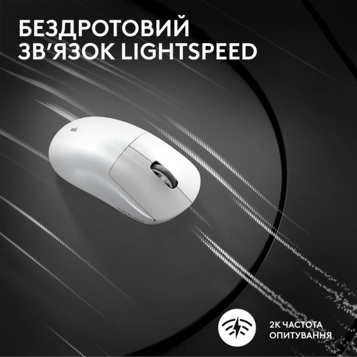 Миша Logitech G Pro X Superlight 2 Lightspeed Wireless White (910-006638)