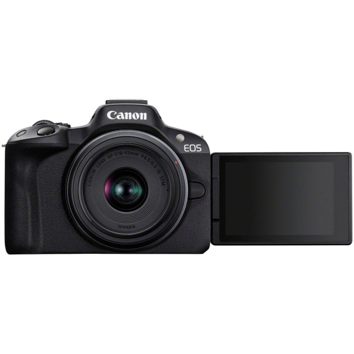 Бездзеркальний фотоапарат Canon EOS R50 kit RF-S 18-45mm IS STM Black (5811C033)