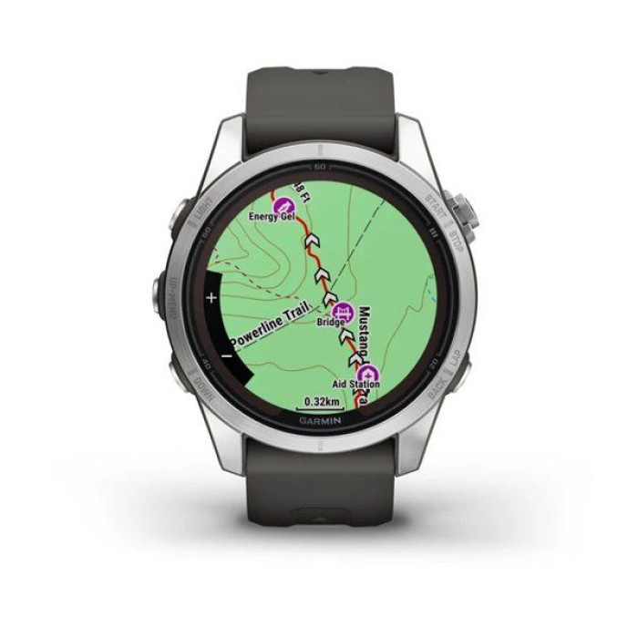 Garmin Fenix 7S Pro Solar Silver w. Graphite Band (010-02776-00/01)