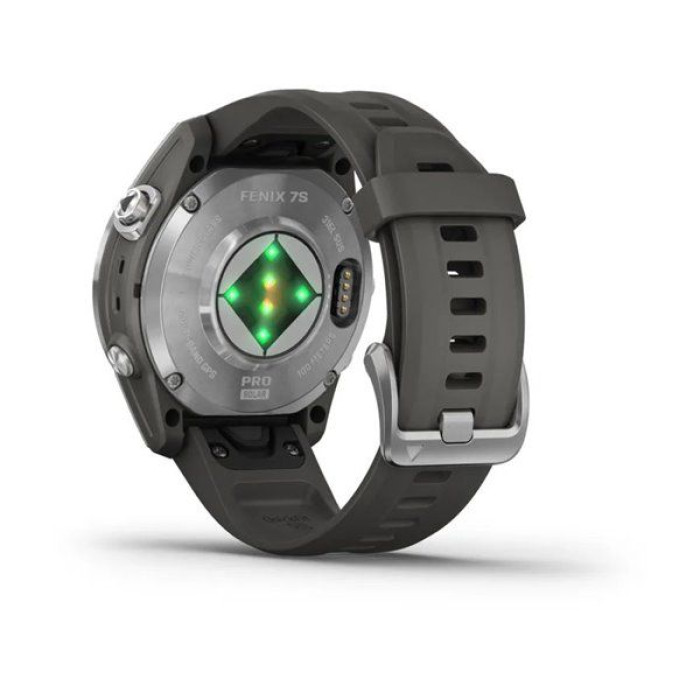 Garmin Fenix 7S Pro Solar Silver w. Graphite Band (010-02776-00/01)