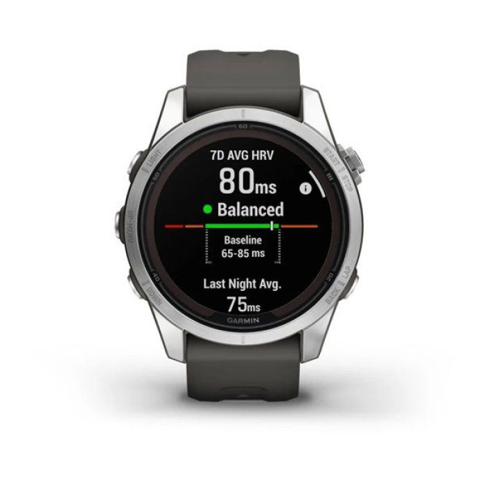Garmin Fenix 7S Pro Solar Silver w. Graphite Band (010-02776-00/01)