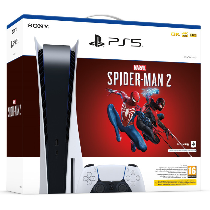 Стаціонарна ігрова приставка Sony PlayStation 5 825GB Marvel’s Spider-Man 2 Bundle (1000039695)