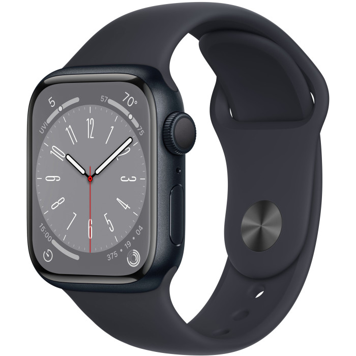 Смарт-годинник Apple Watch Series 8 GPS 41mm Midnight Aluminum Case w. Midnight Sport Band (MNP53)