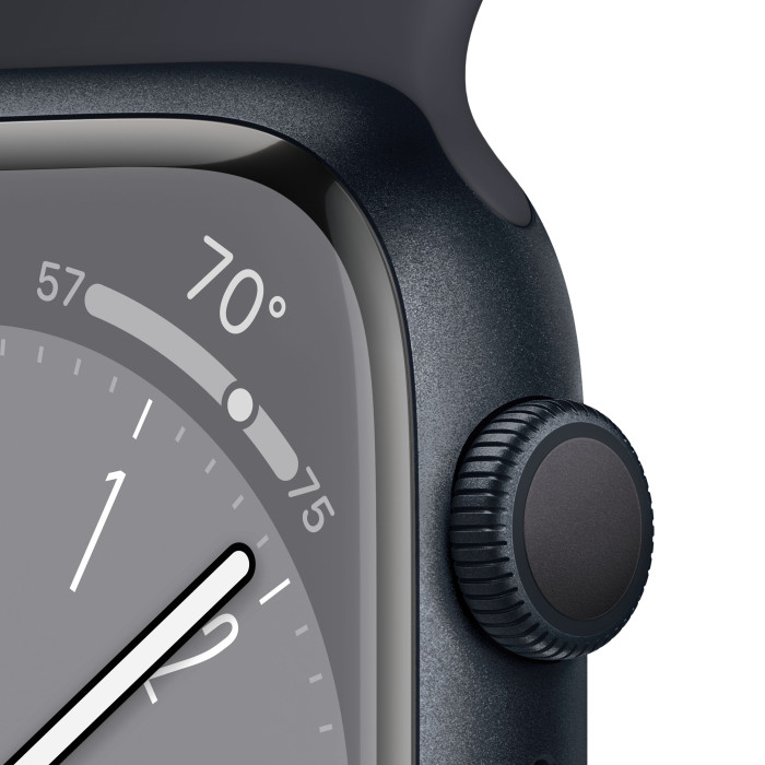 Смарт-годинник Apple Watch Series 8 GPS 41mm Midnight Aluminum Case w. Midnight Sport Band (MNP53)
