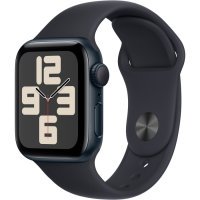 Apple Watch SE 2 GPS 40mm Midnight Aluminium Case with Midnight Sport Band S/M (MR9X3)