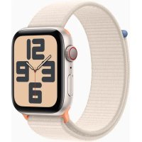 Apple Watch SE 2 GPS + Cellular 44mm Starlight Aluminum Case w. Starlight Sport Loop (MRH13/MRH23)