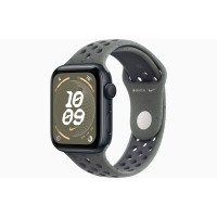 Apple Watch SE 2 GPS 44mm Midnight Aluminum Case with Cargo Khaki Nike Sport Band - SM (MRTX3 + MUVC3)