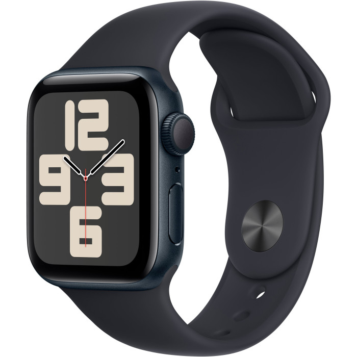 Apple Watch SE 2 GPS 40mm Midnight Aluminium Case with Midnight Sport Band S/M (MR9X3)