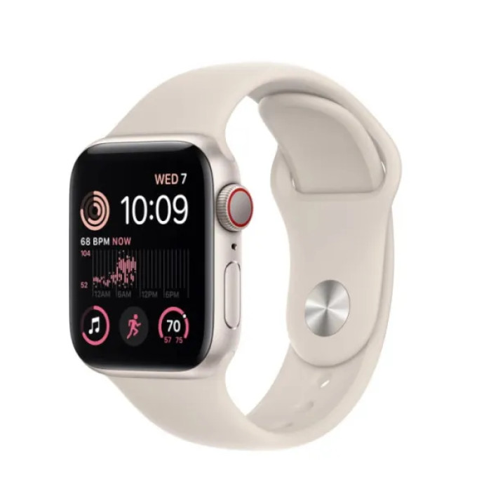 Apple Watch SE 2 GPS + Cellular 40mm Starlight Alu. Case w. Starlight Sport Band - M/L (MNTL3/MRG03/MRG23)