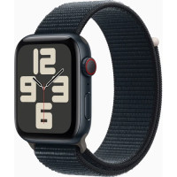 Apple Watch SE 2 GPS + Cellular 44mm Midnight Aluminum Case w. Midnight Sport Loop (MRHA3)