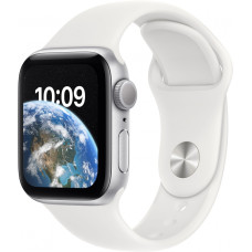Смарт-годинник Apple Watch SE 2 GPS 44mm Silver Aluminum Case with White Sport Band (MNK23)