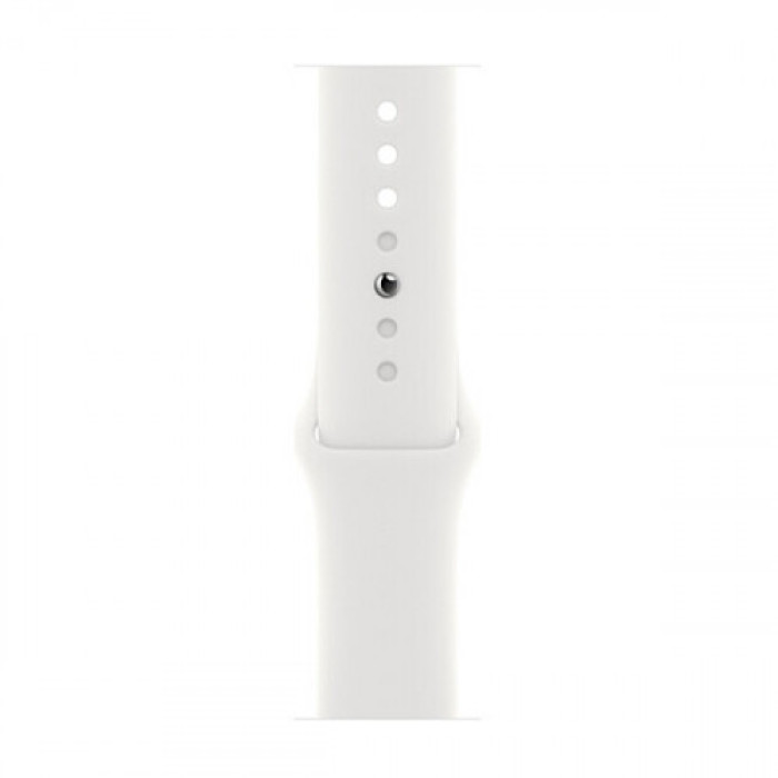 Смарт-годинник Apple Watch SE 2 GPS 44mm Silver Aluminum Case with White Sport Band - M/L (MNTJ3)
