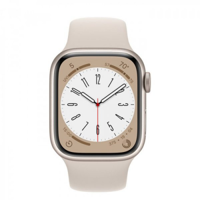 Смарт-годинник Apple Watch Series 8 GPS + Cellular 41mm Starlight Aluminum Case with Starlight S. Band S/M (MNUX3)