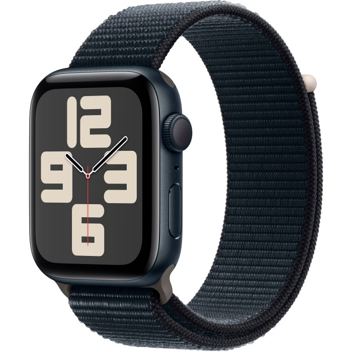 Apple Watch SE 2 GPS 44mm Midnight Aluminium Case with Midnight Sport Loop (MREA3)