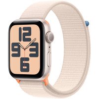 Apple Watch SE 2 GPS 44mm Starlight Aluminium Case with Starlight Sport Loop (MRE63)