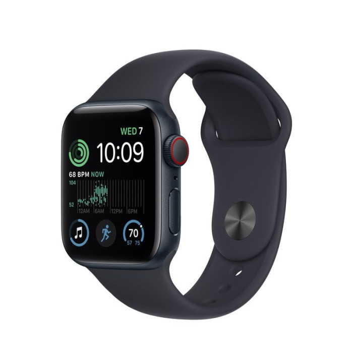 Apple Watch SE 2 GPS + Cellular 40mm Midnight Aluminum Case w. Midnight S. Band - M/L (MNTN3/MRGC3/MRG93)