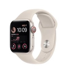 Apple Watch SE 2 GPS + Cellular 40mm Starlight Alu. Case w. Starlight Sport Band - M/L (MNTL3/MRG03/MRG23)