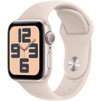 Apple Watch SE 2 GPS 40mm Starlight Aluminium Case with Starlight Sport Band ML (MR9V3)