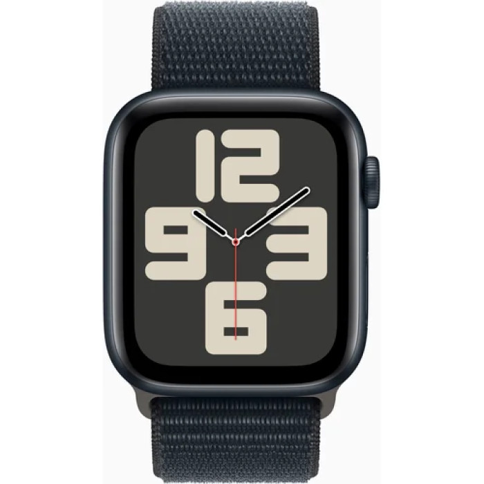 Apple Watch SE 2 GPS + Cellular 44mm Midnight Aluminum Case w. Midnight Sport Loop (MRHA3)