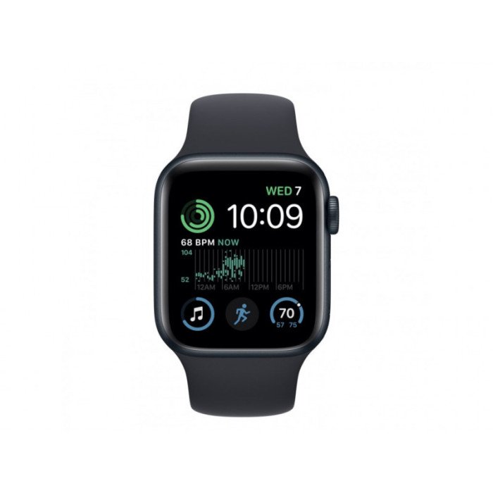 Apple Watch SE 2 GPS 44mm Midnight Aluminum Case w. Midnight S. Band - SM (MNTF3)