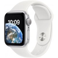 Смарт-годинник Apple Watch SE 2 GPS 44mm Silver Aluminum Case with White Sport Band (MNK23)