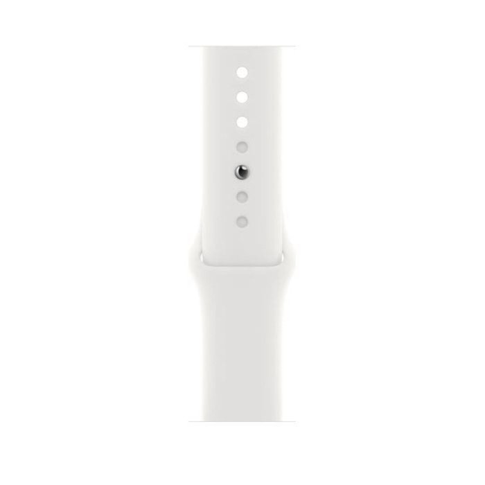 Смарт-годинник Apple Watch SE 2 GPS 44mm Silver Aluminum Case with White Sport Band - S/M (MNTH3)