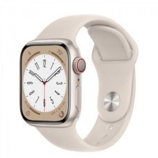 Смарт-годинник Apple Watch Series 8 GPS + Cellular 41mm Starlight Aluminum Case with Starlight S. Band S/M (MNUX3)