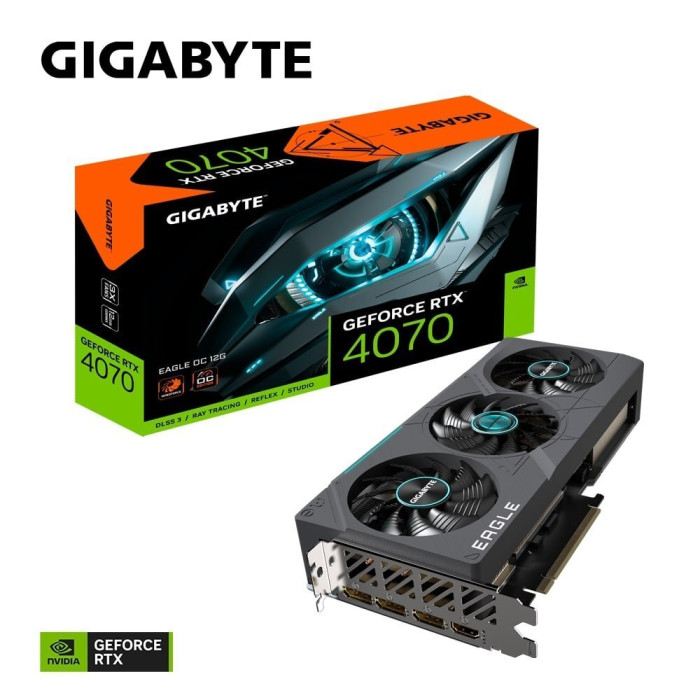 Відеокарта GIGABYTE GeForce RTX 4070 EAGLE OC 12G (GV-N4070EAGLE OC-12GD)