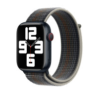 Apple Watch SE 2 GPS 44mm Midnight Aluminum Case with Midnight Sport Loop  (MNLC3 + MPLA3)