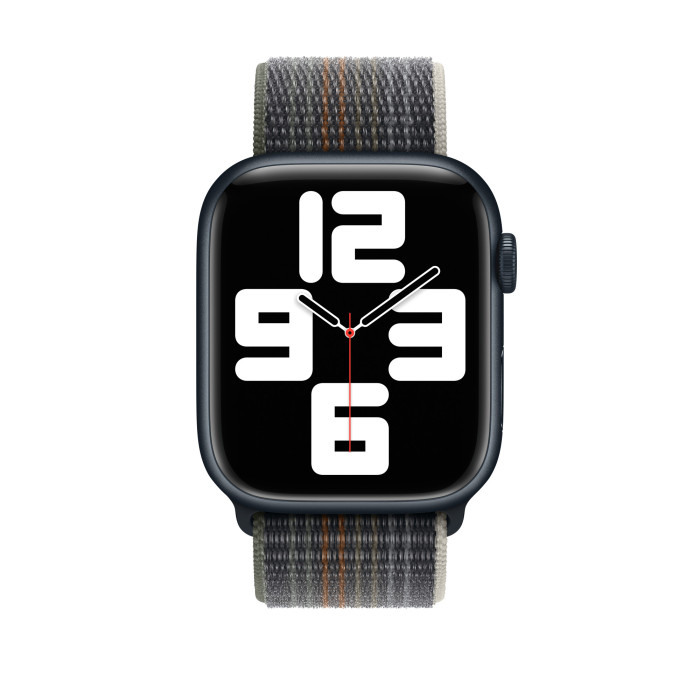 Apple Watch SE 2 GPS 44mm Midnight Aluminum Case with Midnight Sport Loop  (MNLC3 + MPLA3)