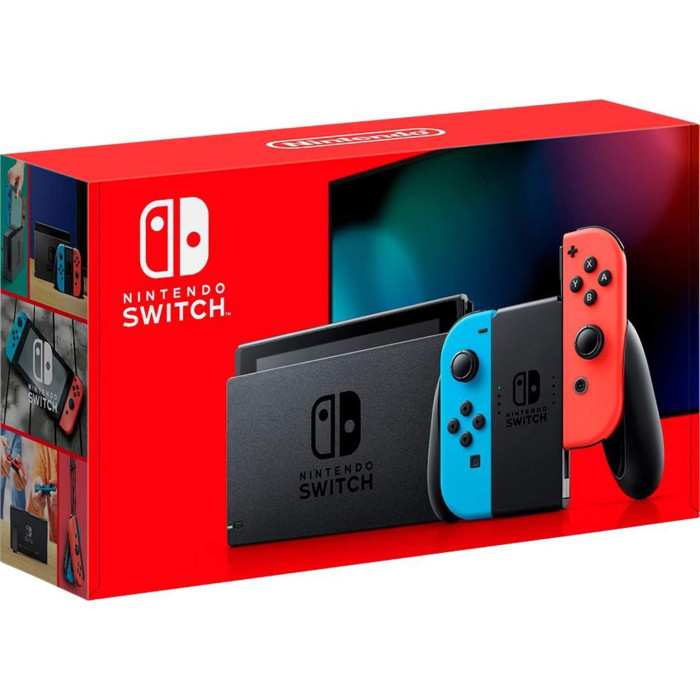 Nintendo Switch with Neon Blue and Neon Red Joy-Con (045496452629)