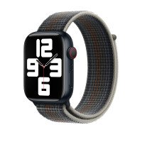 Apple Watch SE 2 GPS 44mm Midnight Aluminum Case with Midnight Sport Loop  (MNLC3 + MPLA3)