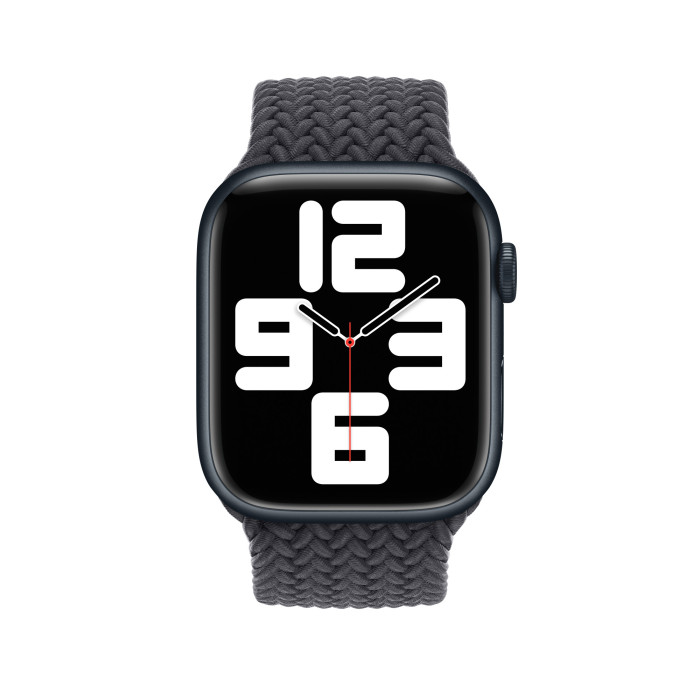 Apple Watch SE 2 GPS 44mm Midnight Aluminum Case w. Midnight Braided Solo Loop (MNLC3 + MPD33)