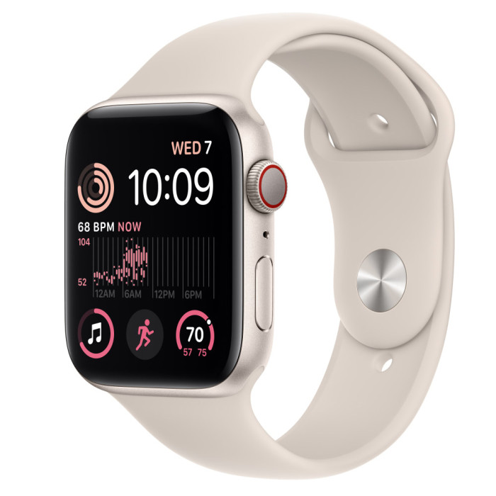 Apple Watch SE 2 GPS + Cellular 44mm Starlight Aluminum Case with Starlight Sport Band (MNPT3) Уценка Open Box