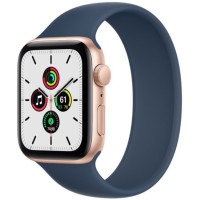 APPLE WATCH SE 2 GPS 44MM SILVER ALUMINUM CASE WITH Abbys Blue SOLO LOOP (MNLD3 + MKY13)