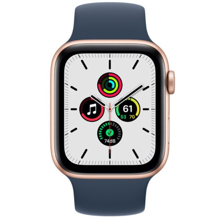 APPLE WATCH SE 2 GPS 44MM SILVER ALUMINUM CASE WITH Abbys Blue SOLO LOOP (MNLD3 + MKY13)