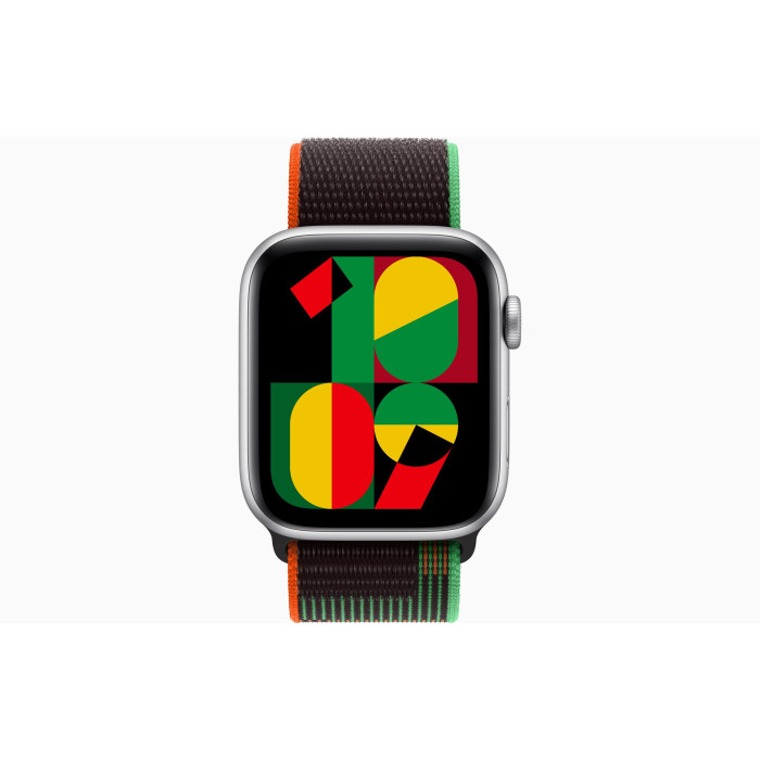 APPLE WATCH SE2 GPS 40MM SILVER ALUMINUM CASE WITH Black Unity Sport Loop (MNJV3 + MQTH3)