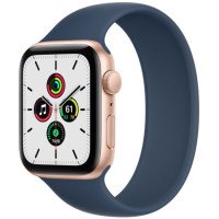 APPLE WATCH SE 2 GPS 44MM SILVER ALUMINUM CASE WITH Abbys Blue SOLO LOOP (MNLD3 + MKY13)