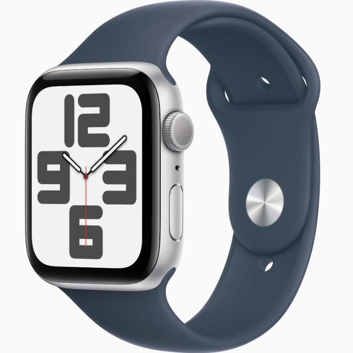 APPLE WATCH SE 2 GPS 44MM SILVER ALUMINUM CASE WITH Abyss Blue Sport Band (MNLD3 + MKUW3)
