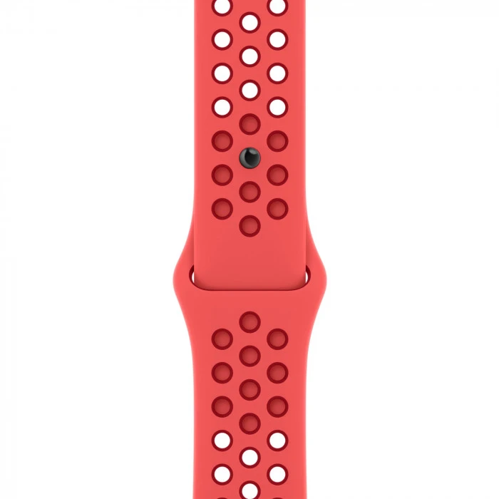 APPLE WATCH SE2 GPS 40MM SILVER ALUMINUM CASE WITH Bright Crimson/Gym Red Nike Sport Band M/L (MNJV3 + MPGY3)