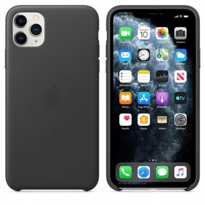 Чохол для смартфона Apple iPhone 11 Pro Max Leather Case - Black (MX0E2)