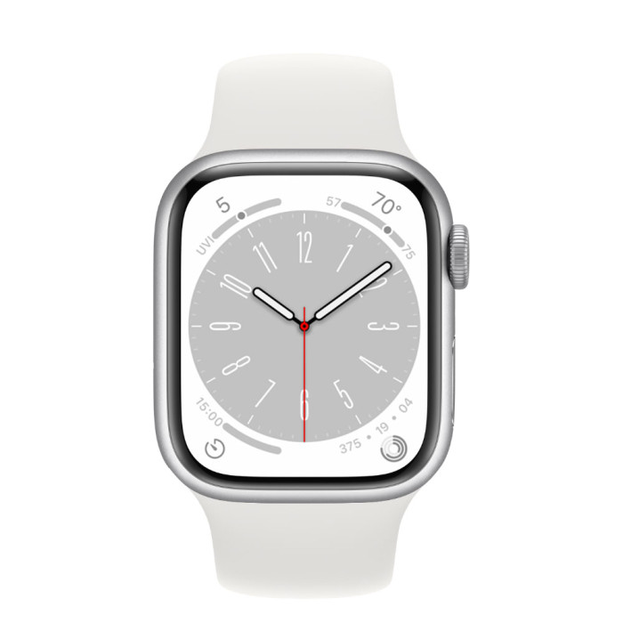 Apple Watch Series 8 GPS 41mm Silver Aluminum Case with White S. Band (MP6K3, MP6L3)