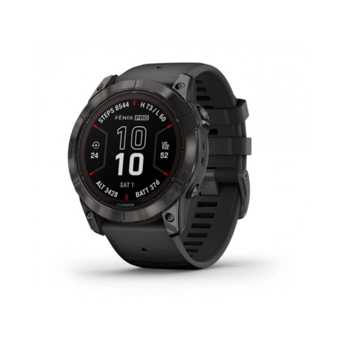 Garmin Fenix 7X Pro Sapphire Solar Carbon G. DLC Tit. with Black Band (010-02778-10/11)