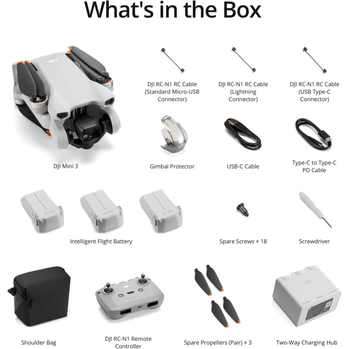 Квадрокоптер DJI Mini 3 with RC-N1 Remote Fly More Combo (CP.MA.00000610.01)