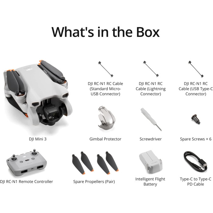 Квадрокоптер DJI Mini 3 with RC-N1 Remote (CP.MA.00000584.01) (ЯК НОВИЙ, ВІДКРИТА КОРОБКА)